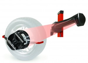 HawkEye camera and wheel alignment sensors