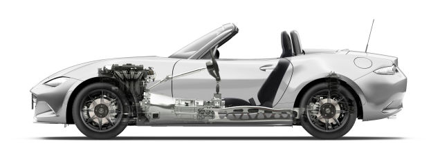 All New Mazda MX-5 chassis side view