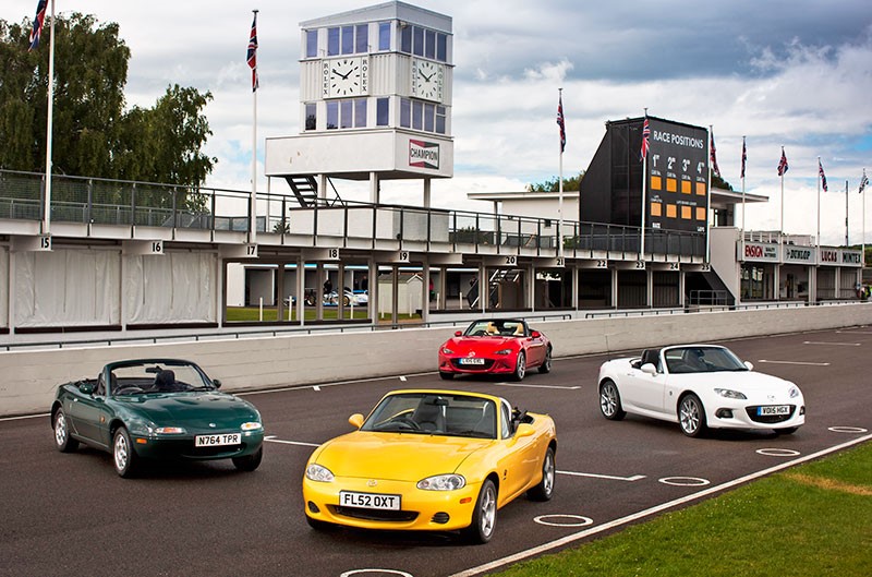 The History o the MX-5. Line up at Goodwood
