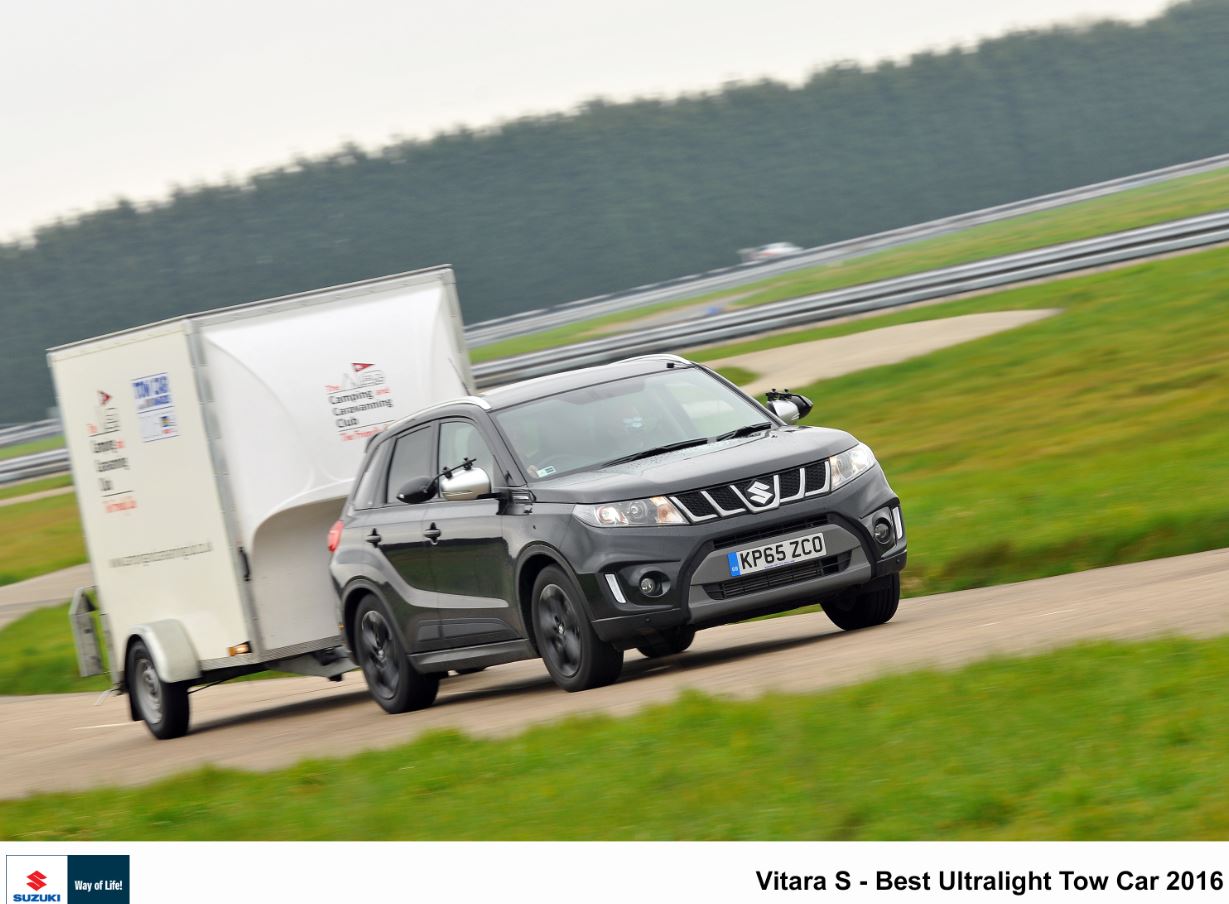 Suzuki Vitara Boosterjet wins best ultralight tow Car 2016.2 T W White & Sons