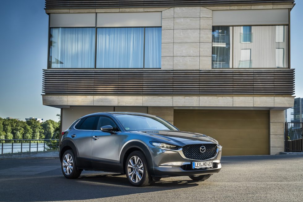 Mazda CX-30 Polymetal Grey front exterior